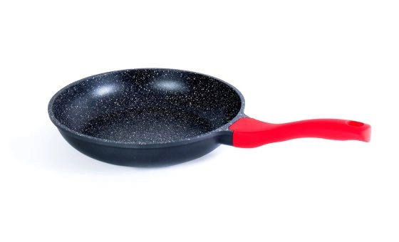 -Frying pan 20 cm red handle natural j